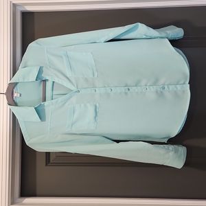 Express Portofino Mint Button Up Long Sleeve